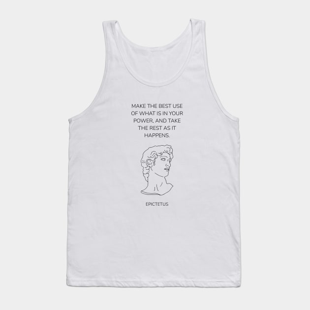 Epictetus Stoic Philosophy Tank Top by Stoic King